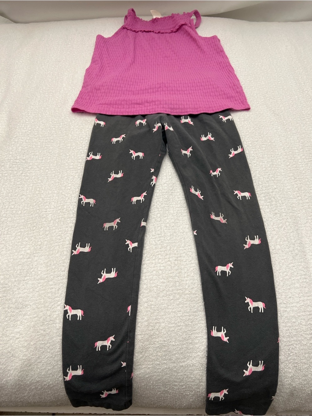 OshKosh B'gosh Pink Tank and Black Unicorn leggings Cat & Jack